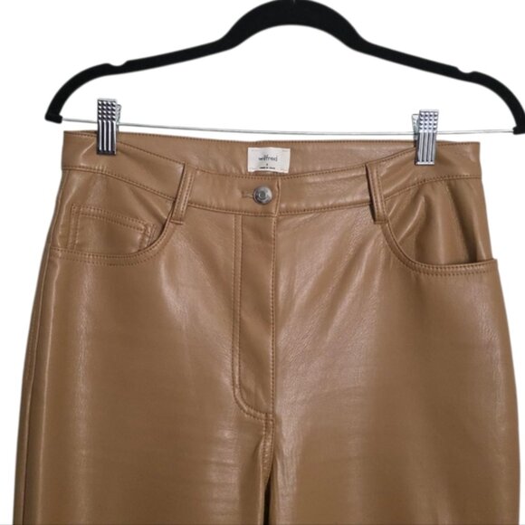 Wilfred Melina Faux Leather Cropped Straight Leg Pants 8 - Picture 3 of 14